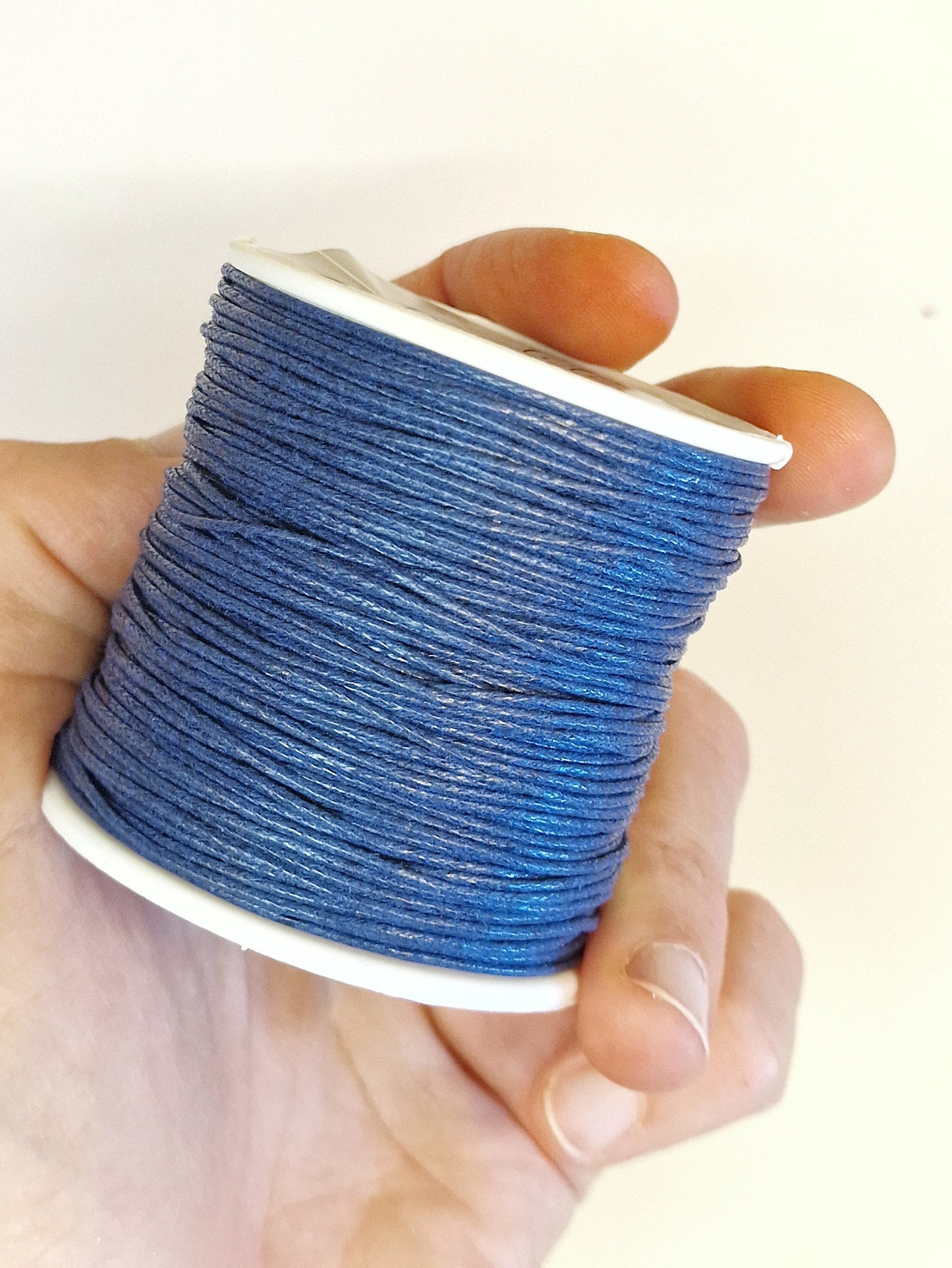 Knyttegarn, blå, 1mm