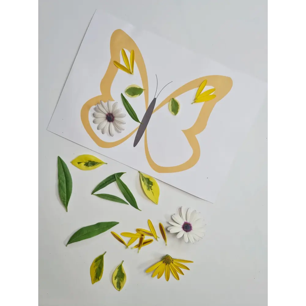 Aktivitetskort med blomster - print