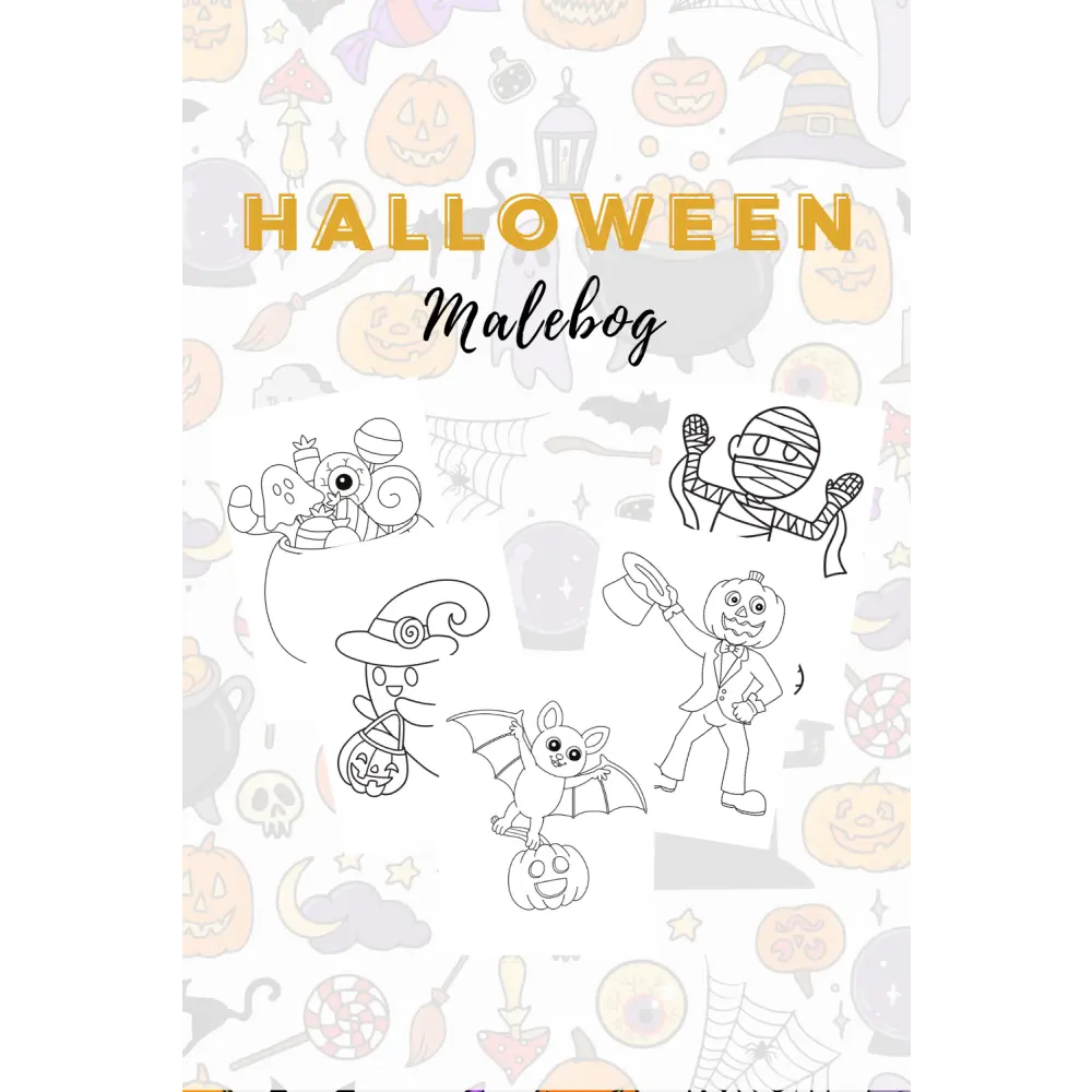 Halloween malebog - print