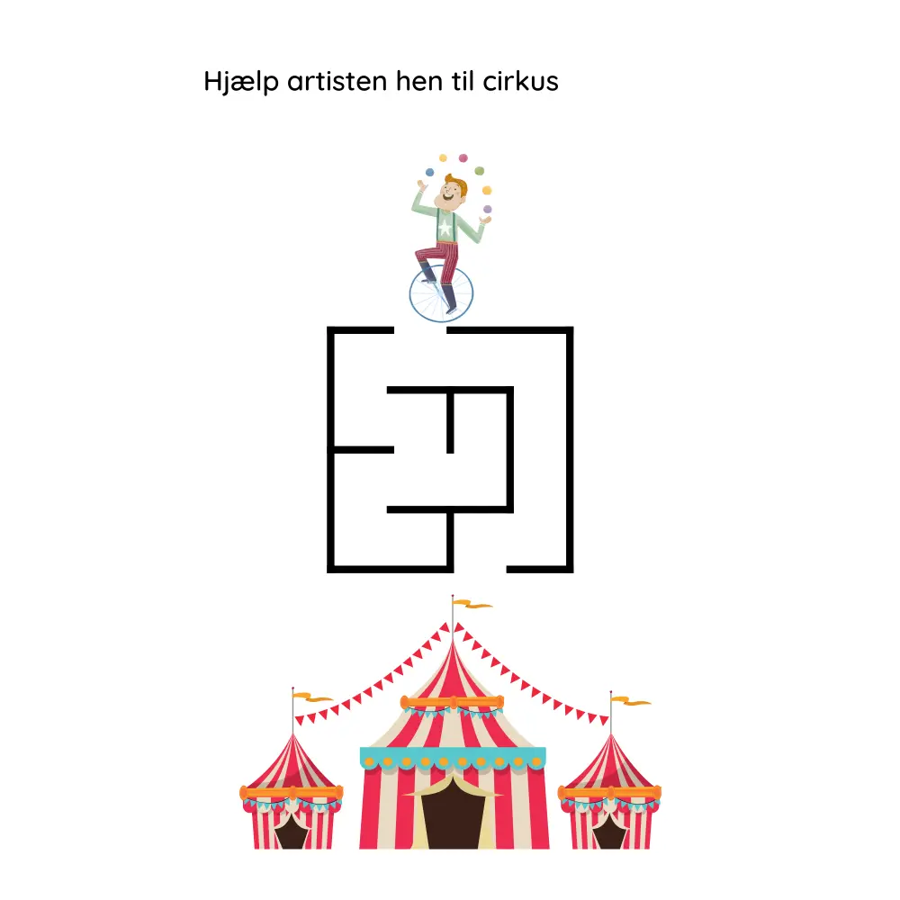 Labyrinter: Niveau 1 - Nemme labyrinter - Variabel