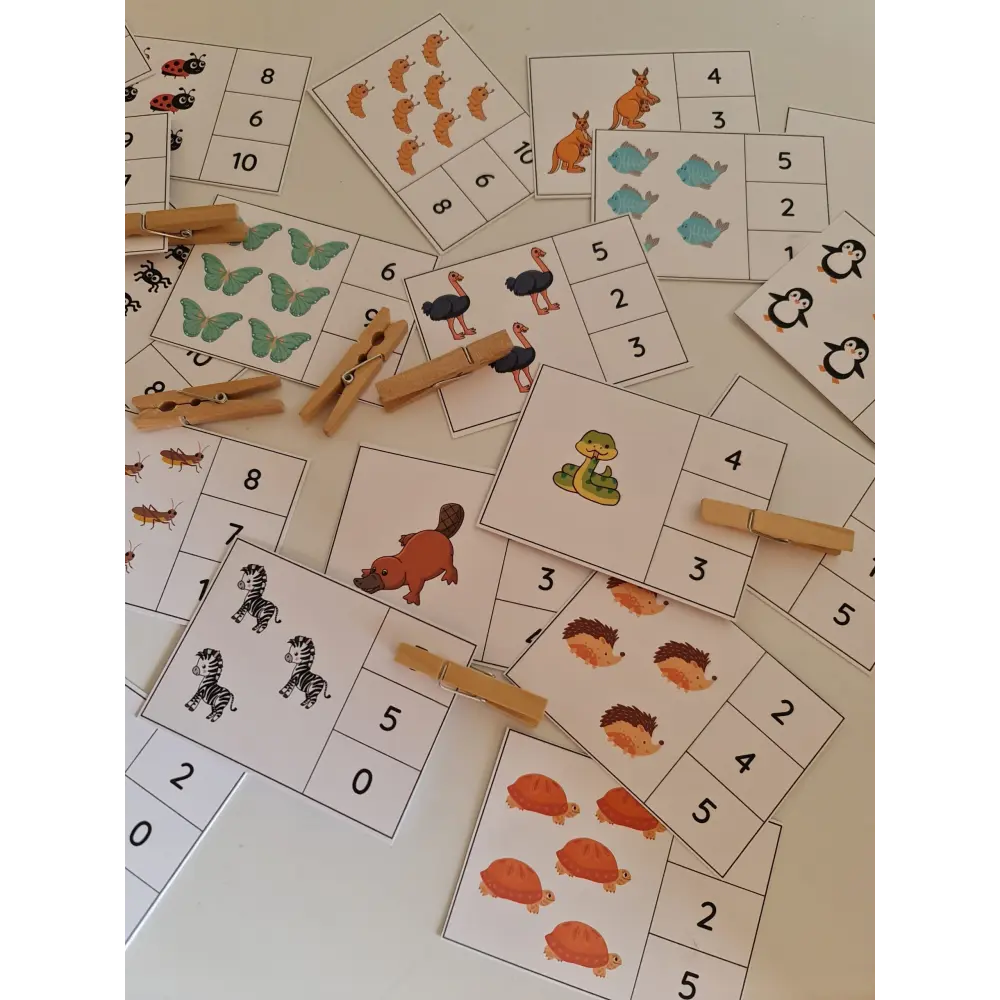 Talkort med tallene 0-10 - print