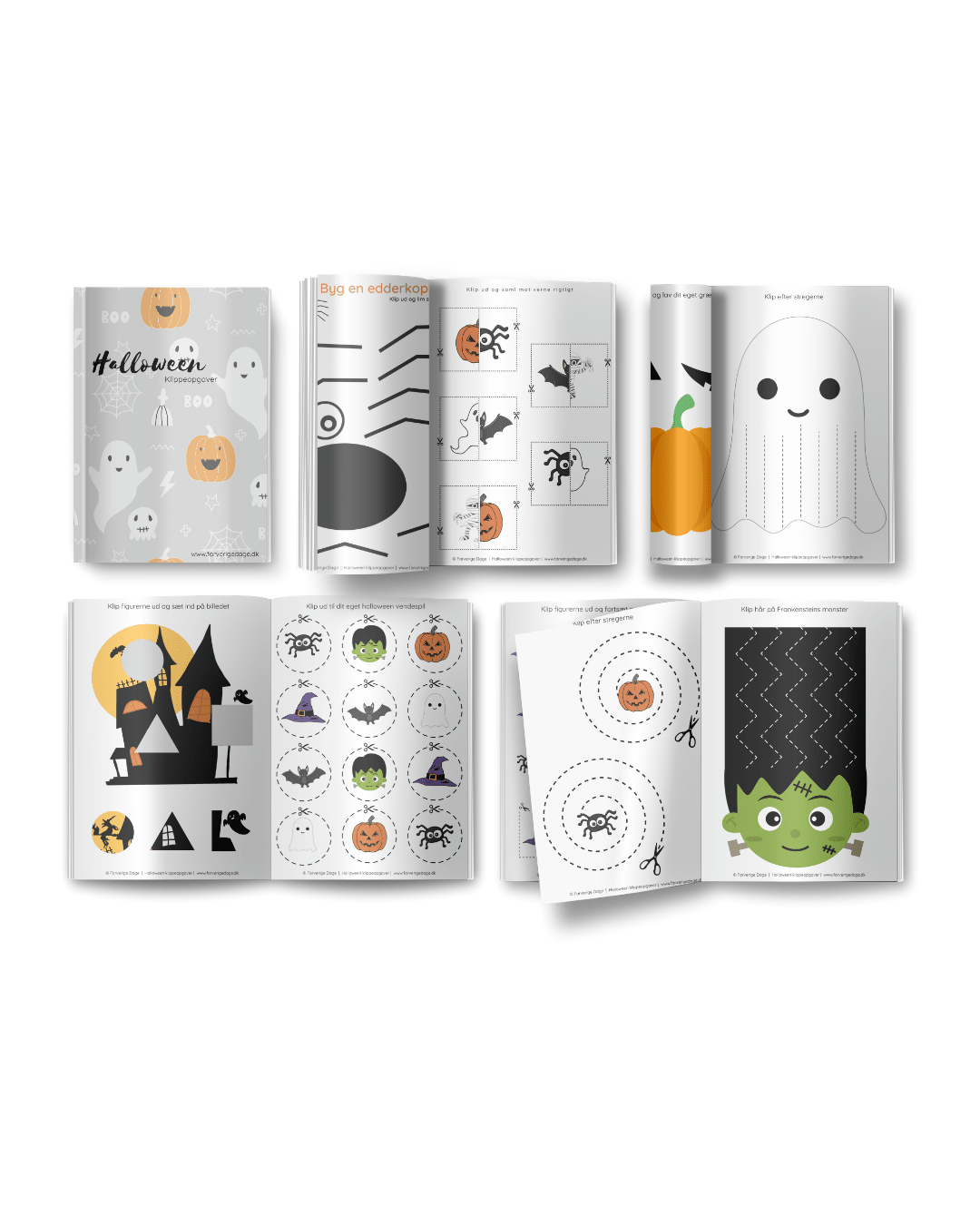 Halloween klippeopgaver – kreative halloween aktiviteter for børn - Farverigedage