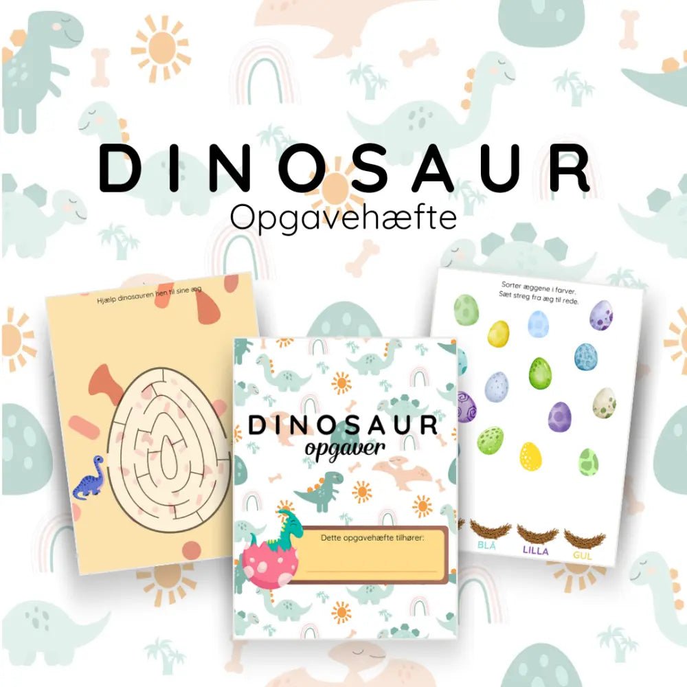 Dinosaur opgaver – sjove aktiviteter for børn med dinosaurer - Farverigedage