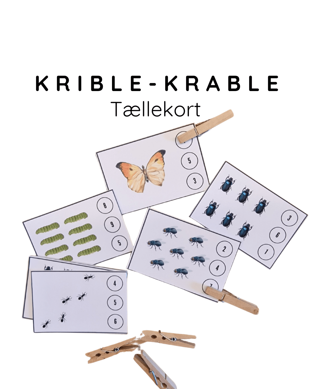 Opgaver med krible-krable tema – insektopgaver til børn - Farverigedage
