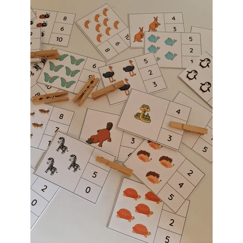 Lær tallene 0-10 – talkort til børn og tidlig matematik - Farverigedage