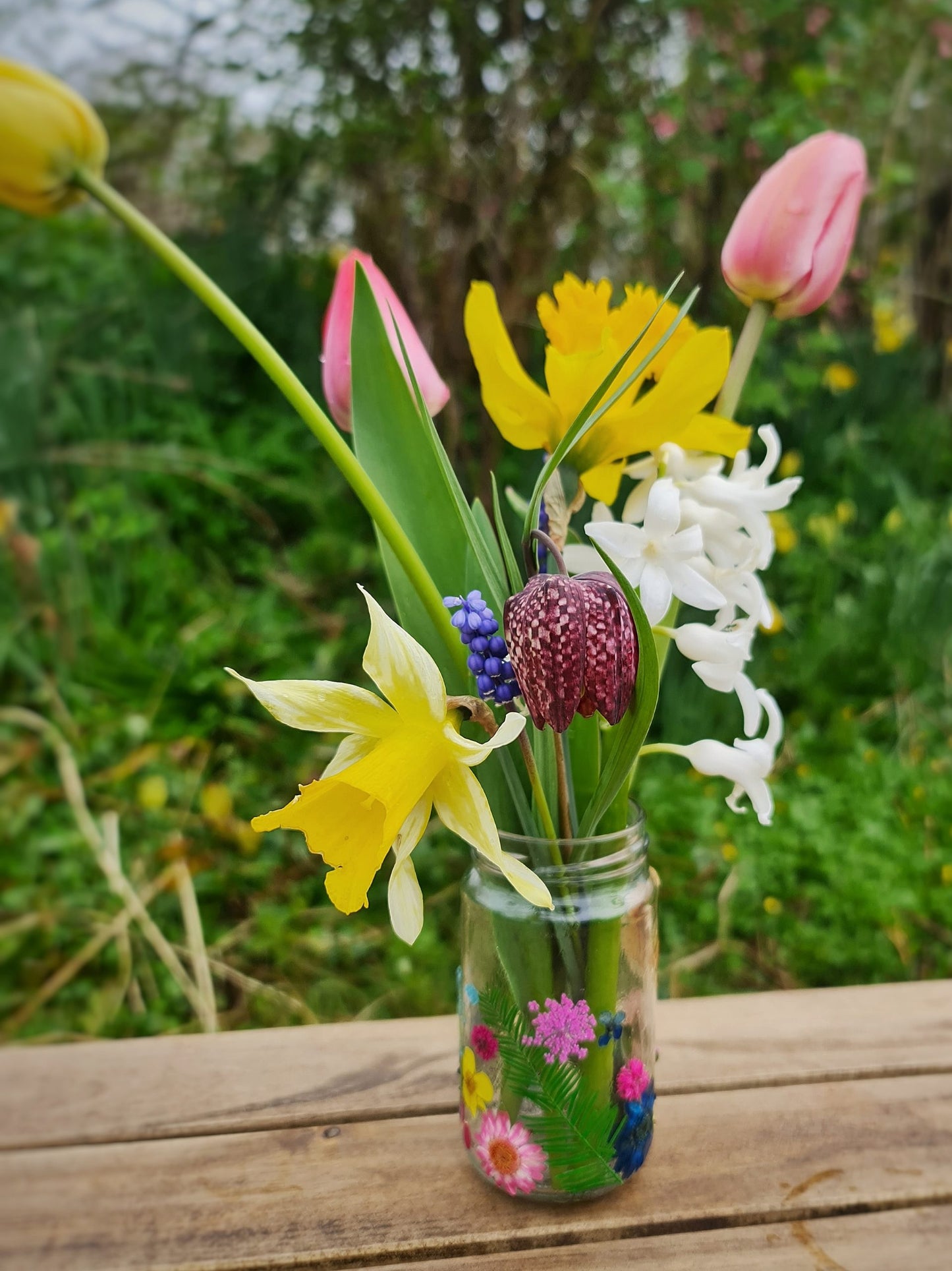 Kreakasse: Pressede blomster