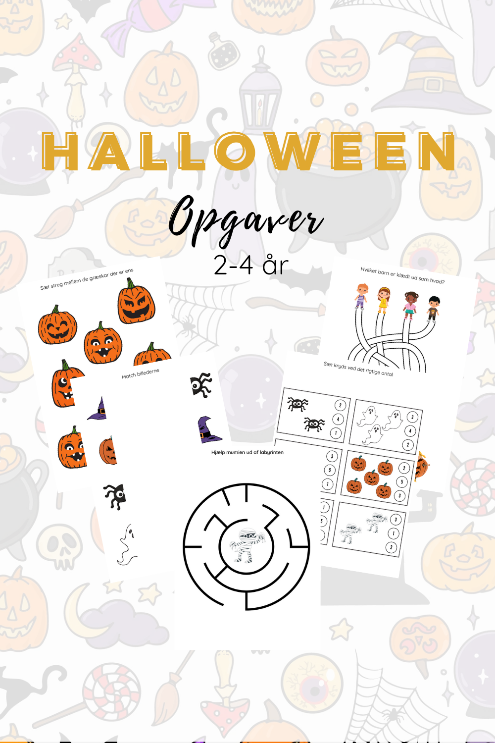 Halloween opgaver til børn - print selv - Alle hæfter