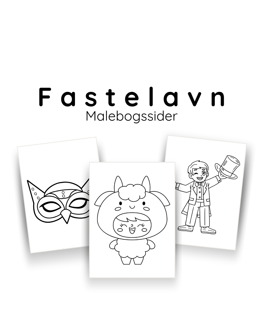 Fastelavnstegninger til farvelægning - printselv