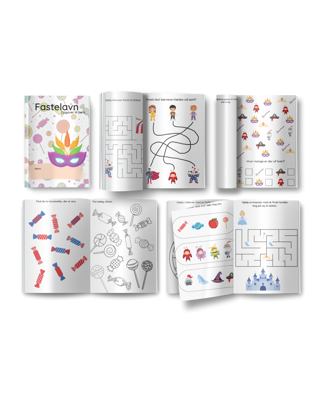 Fastelavnshæfte med opgaver
