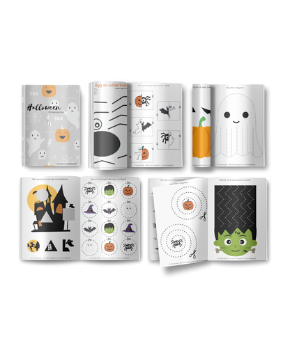 Halloween - klippeopgaver - print selv