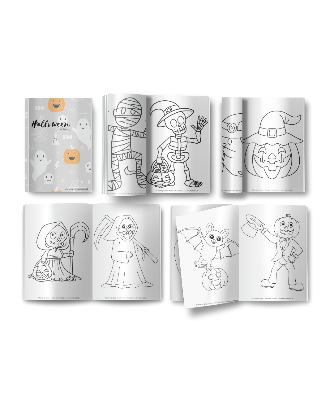 Halloween malebog - print selv