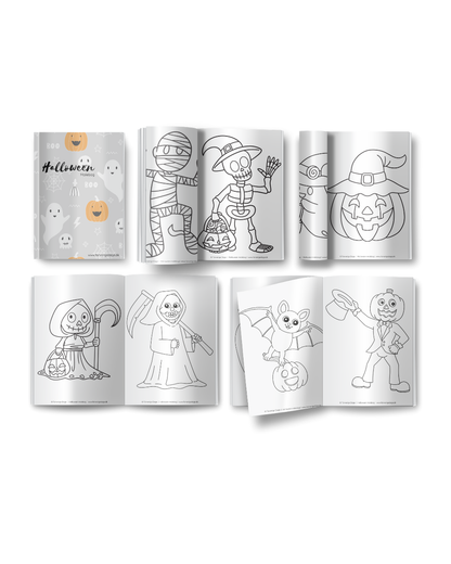 Halloween malebog - print selv