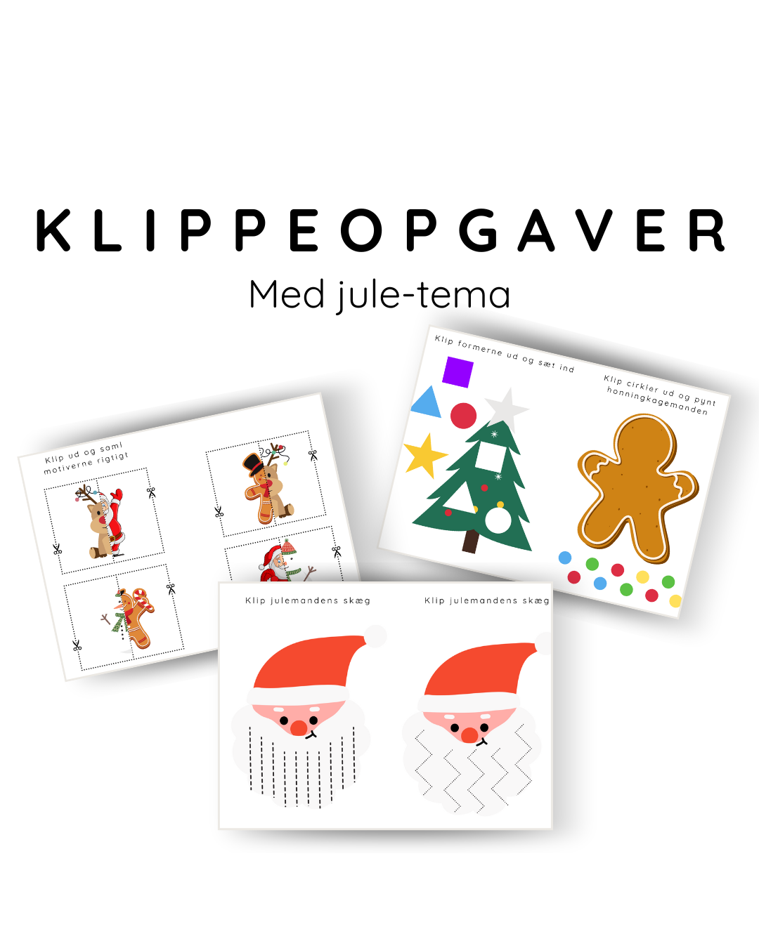 Juleopgaver til saksen - print selv