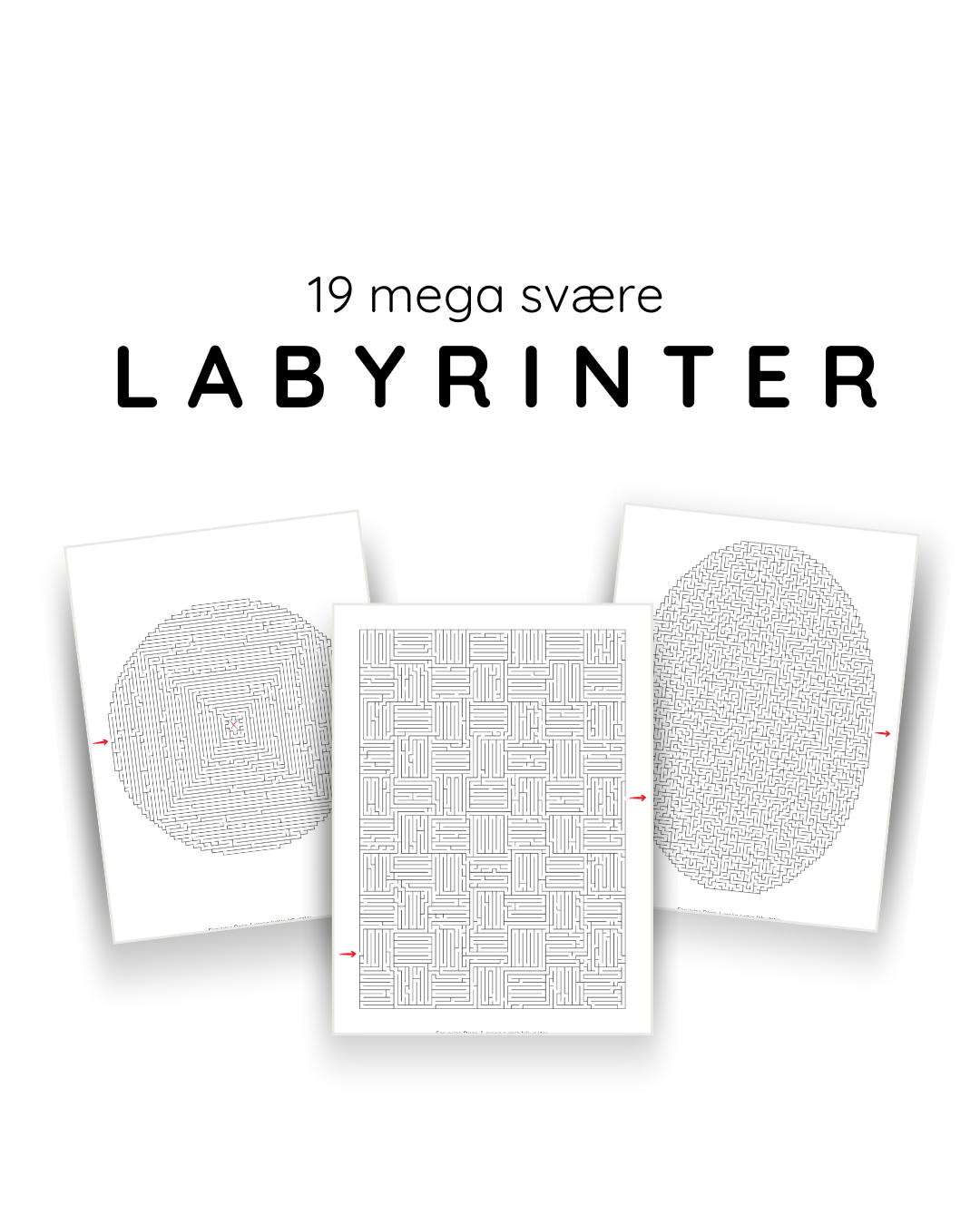 Mega svære labyrinter til print