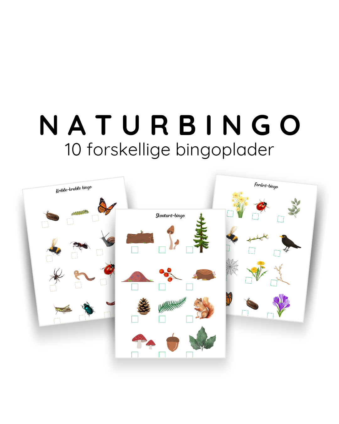 Naturbingo - 10 print-selv plader