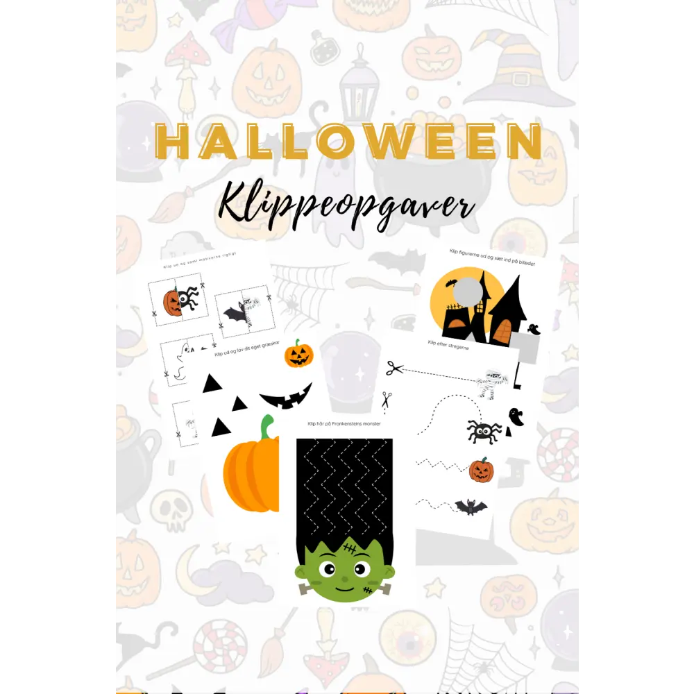 Halloween - klippeopgaver - print