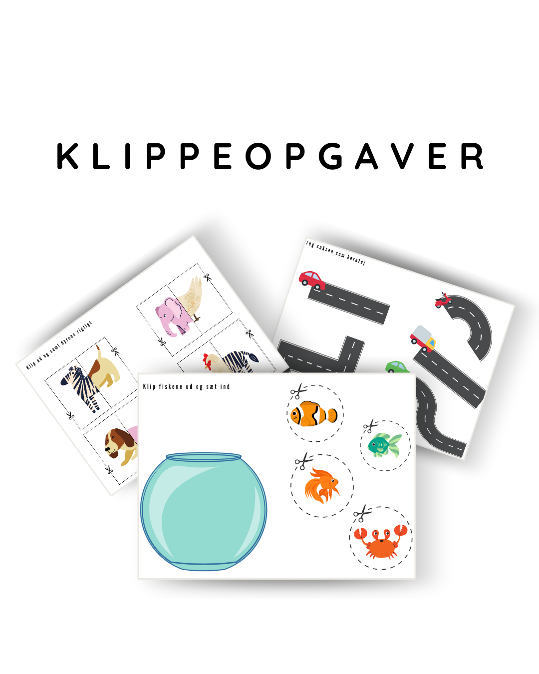 Print selv klippeopgaver til børn