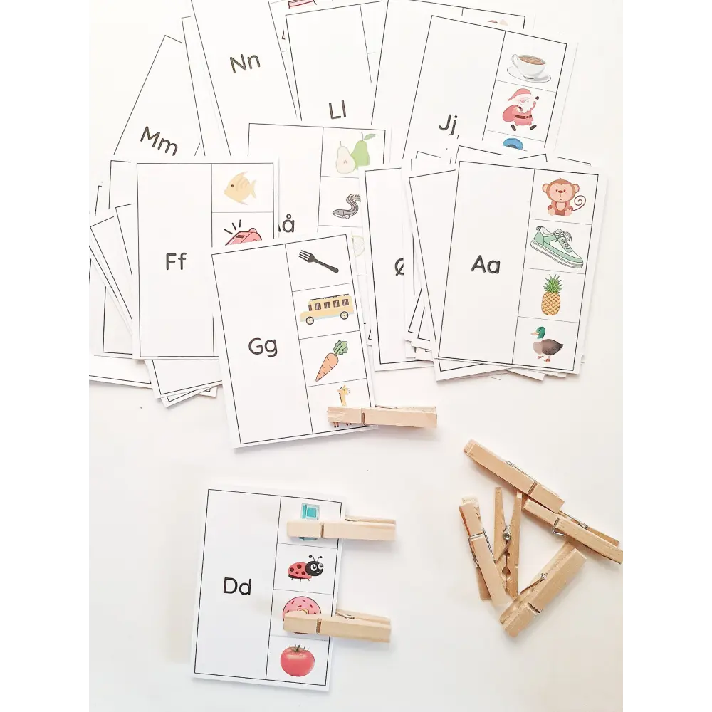 Lær bogstavernes lyde med bogstavskort - print