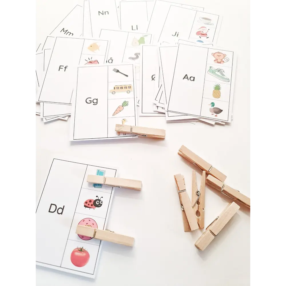 Lær bogstavernes lyde med bogstavskort - print