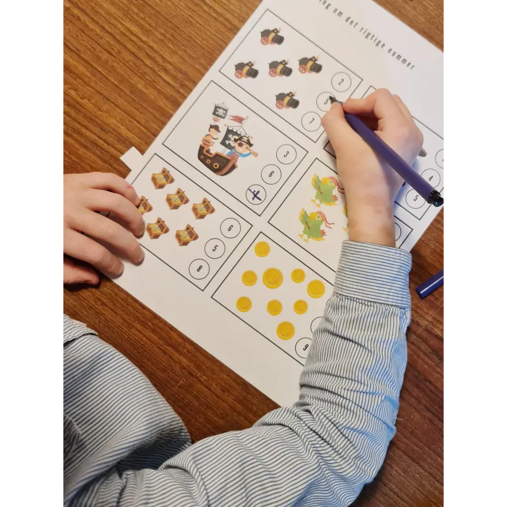 Opgaver med pirat tema - print