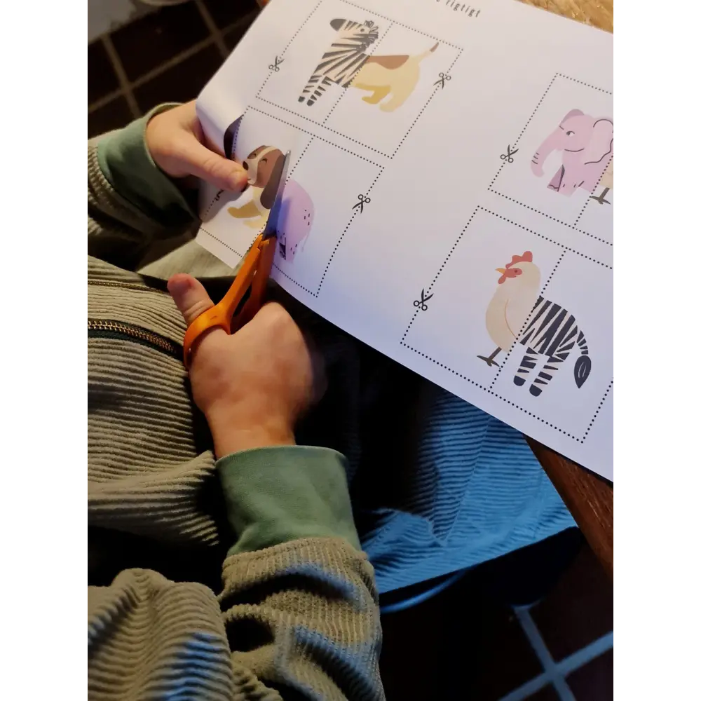 Print selv klippeopgaver til børn