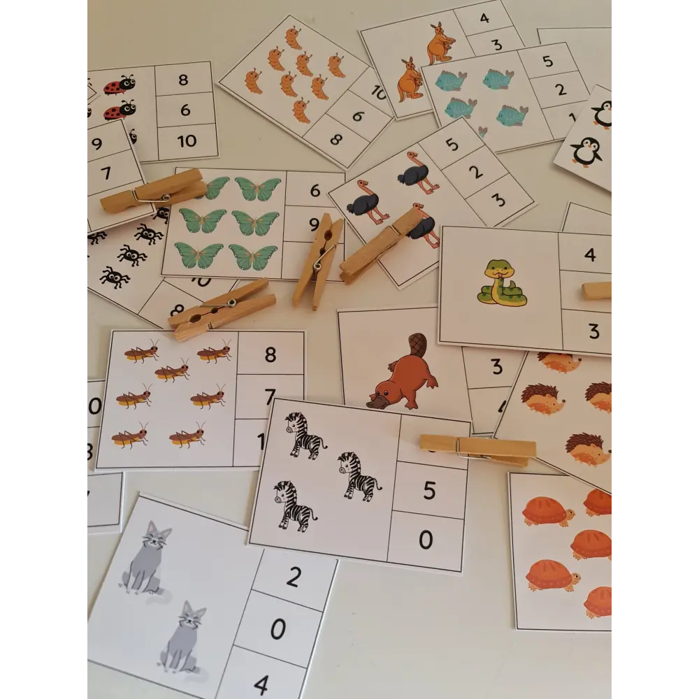 Talkort med tallene 0-10 - print