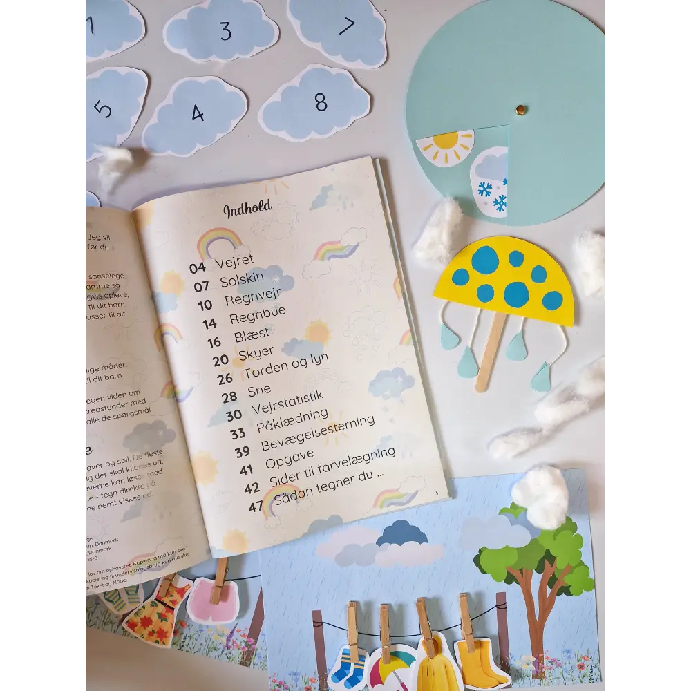 Tema: vejret - leg læring og krea om vejret